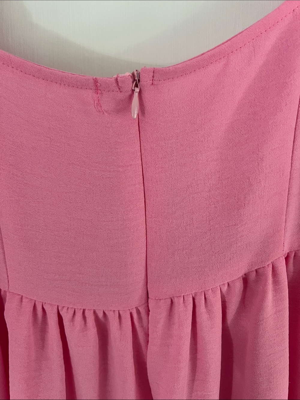 Altar’s State Pink Puff Sleeve Babydoll Mini Dress Sz L- babiecore - Picture 7 of 8